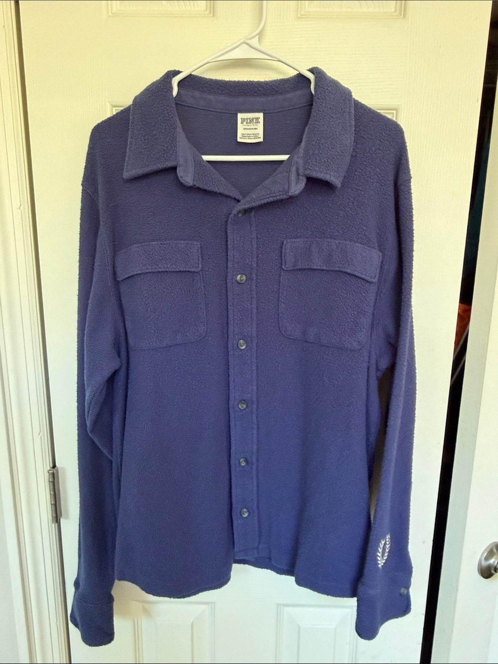 PINK Victoria's Secret Deep Purple Fleece Shacket